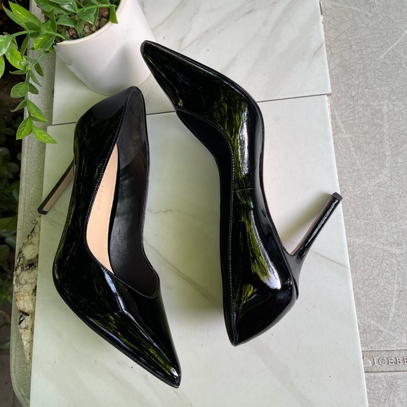 VERONICA BEARD Nathalia pointed toe black patent leather pumps size 7.5 - Picture 10 of 14